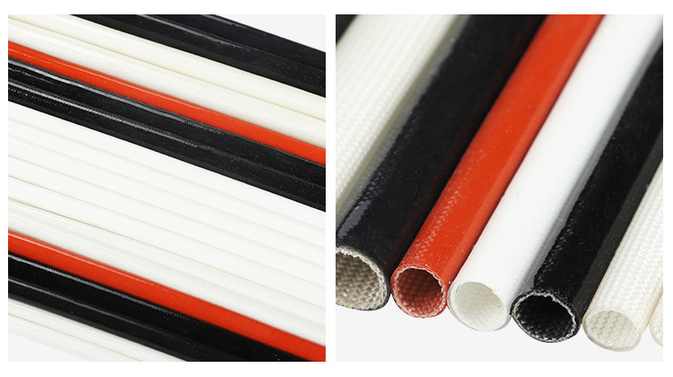 Silicone Resin Fiberglass Self-extinguish Sleeve